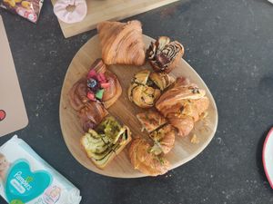 not the best picture but we were so hungry i forgot to take a pic before cutting everything to share! at Saint-Jean in Amsterdam