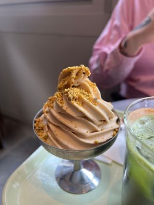 pistacchio soft ice creme  at Saint-Jean in Amsterdam