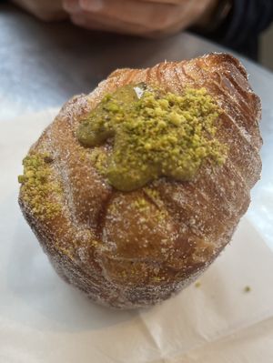 Pistachio cruffin  at Saint-Jean in Amsterdam