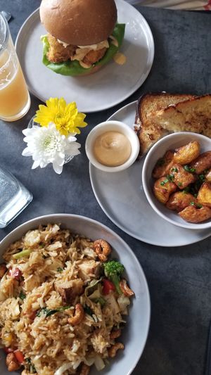Vegan table at Earthen  in Brooklyn