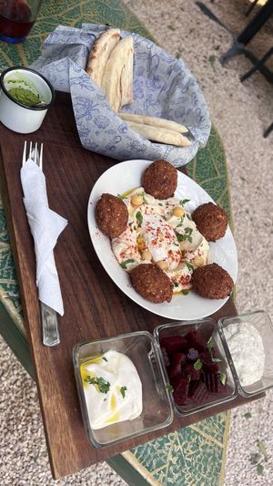 Falafel plate  at Mayita Mamita in Tulum