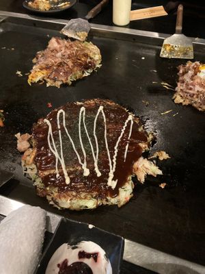Okonomiyaki with vegan Mayo  at Gion Tanto - 祇園たんと in Kyoto