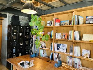 Inside   at School Bus Coffee Stop in Kyoto
