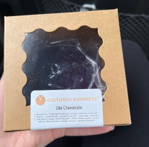 ube cheesecake  #Veganuary at Cultured Kindness Vegan Cheese Shop in Portland