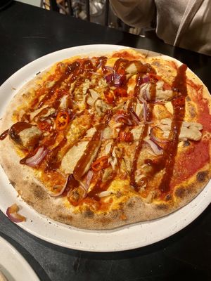 Bbq chicken pizza  at Happy Italy  in Tilburg