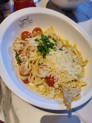 Vegan lemon pasta at Happy Italy in Venlo