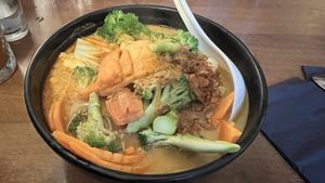 Laksa curry noodles  at Cocomee in Folkestone