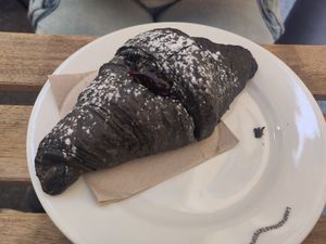 Red fruit croissant at Lampadina in Bologna