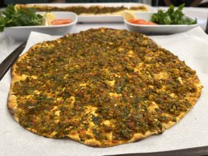 Vegan lahmacunn  at Çinili Taş Fırın in Istanbul