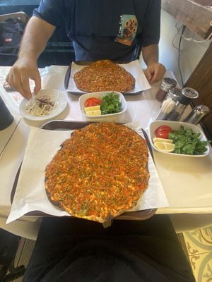 Vegan Lahmacun  at Çinili Taş Fırın in Istanbul