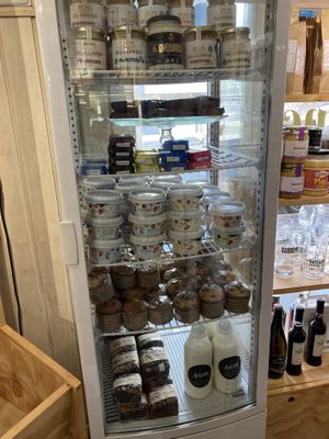 Vegan yogurt, hummus and more  at Emporio La Resistencia in Valdivia