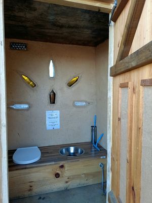 Toilet at Global Tribe Biodynamic Ecovillage in Almonte