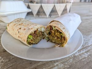 Falafel wrap.  at Stoked Food Truck in Kralendijk