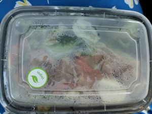 Nice "vegan" sticker that would help if you ordered with a non-vegan at Thai Neighbor in Oak Park