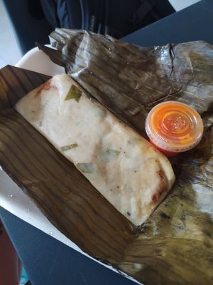 Vegan tamal , very good ! at Natura 2000 in Campeche