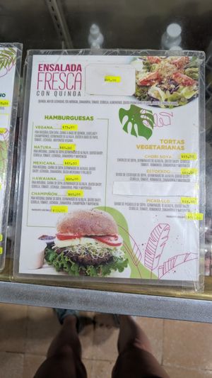 Menu as of Feb 2025 at Natura 2000 in Campeche
