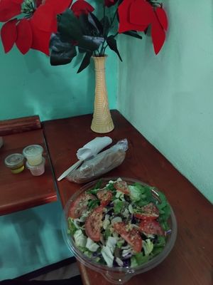 My salad with mushroom at Natura 2000 in Campeche