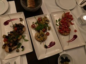 Dreierlei Bruschetta  at La Monella in Hamburg