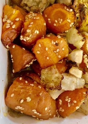 Sesame carrots  at Mensa Sana - Bistró 23 in Milan