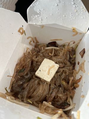 Sweet potato noodles with steamed tofu (you get more tofu, we just ate most of it)  at Stiks in Sarasota