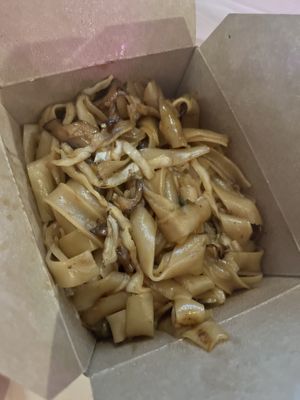 Shiitake wide rice noodles (Vegan)  at Stiks in Sarasota