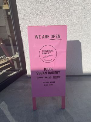 Sign outside the cafe  at Tokyo Vegan Bakes in Tokyo