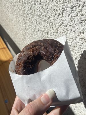 Old school chocolate donut 🍩   at Tokyo Vegan Bakes in Tokyo