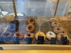 Some of their donut selection   at Tokyo Vegan Bakes in Tokyo