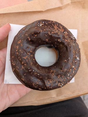 Chocolate cookie donut at Tokyo Vegan Bakes in Tokyo