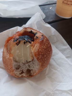 mentaiko mayo potato pan....... loml at Tokyo Vegan Bakes in Tokyo