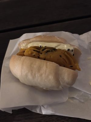 pumpkin butter thing (the red bean version is better imo)  at Tokyo Vegan Bakes in Tokyo