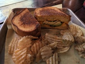 Vegan Grilled Cheese with Avocado at Telegraph Beer Garden in Oakland