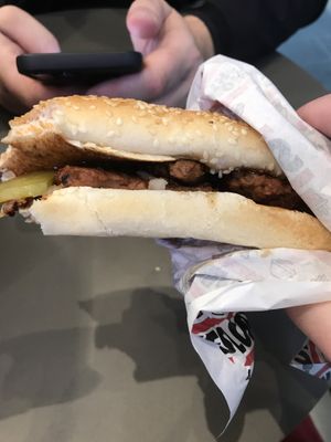 Bbq rib roll  at Lord of the Fries in Christchurch