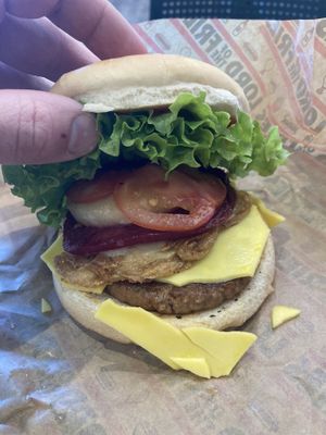 The lot burger  at Lord of the Fries in Christchurch