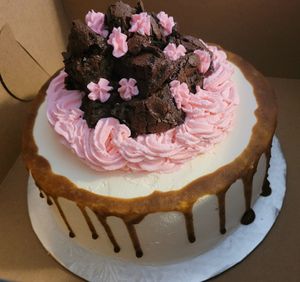 Chocolate Caramel Brownie cake at Worthy ABCV Vegan Baked Goods in Kentville