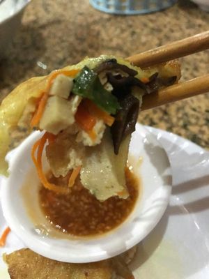 Pancakes with vegetables and mushrooms at Tinh Tam - Minh mang in Hue