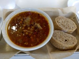 Quinoa lentil and cabbage soup at The Lunch Room in Ann Arbor