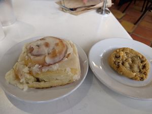 Cream cheese roll & monster cookie at The Lunch Room in Ann Arbor