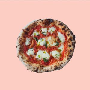 Margherita - Fior di latte mozzarella, basil, parmesan, EVOO.

+ vegan cheese (coconut based) at Somedays Pizza in Noosa Heads