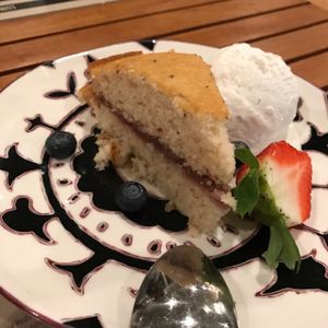 dessert with coconut nice cream  at Konata's Restaurant in North Miami