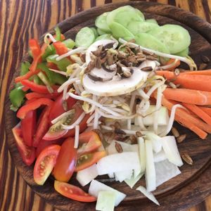 fresh vegetable salad  at Bayit 77 in Amirim