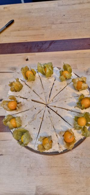 Vegan Gluten-free Stem Ginger cheesecake at Towngate Tearoom in Hebden Bridge