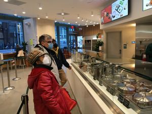 Counter; this place is clean and roomy for a salad place  at Sweetgreen - Lexington Ave in New York City