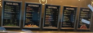 Wall menu at Juice Generation - Lexington Ave in New York City