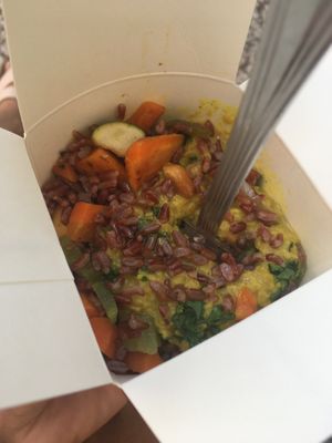 Dish of the day : rice and curry  at Terracotta in Verona