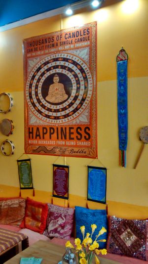 We all wish for this. at Himalaya Vegetarian Cafe in Edinburgh