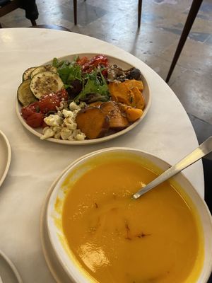 Soup of the day: carotte ginger coco milk at Café Sao in Lisbon