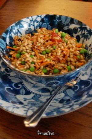 Barley salad with beans and veggies.  at Caffe Orientale Tearoom in Venice