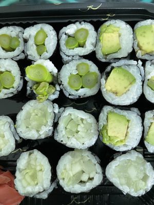 Sushi rolls (asparagus, avocado, and cucumber)  at Umai Sushi in Largo