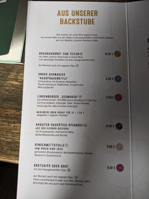 Menu: dishes with bread. at Altes Mädchen in Hamburg